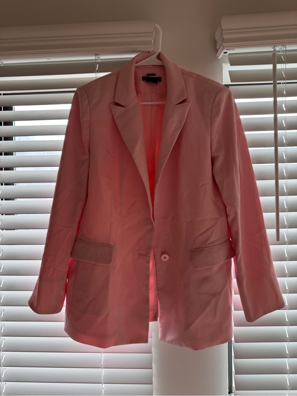 Alice + Olivia Blush Pink Single-Button Tailored Blazer - Picture 2 of 8